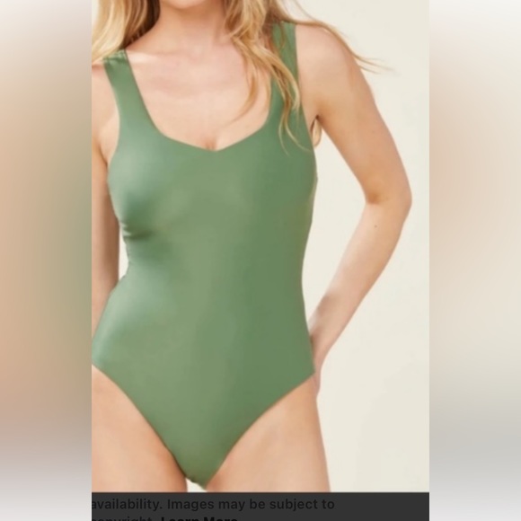 Andie Swim Marbella One Piece Bathing Suit Sea Green S (4-6) NWT High Cut Leg - Picture 2 of 5